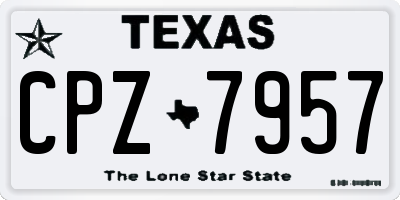 TX license plate CPZ7957