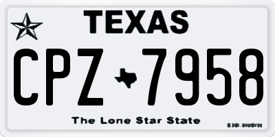 TX license plate CPZ7958
