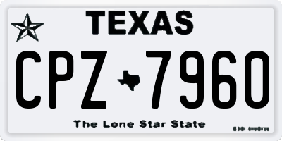 TX license plate CPZ7960