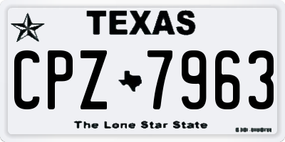 TX license plate CPZ7963