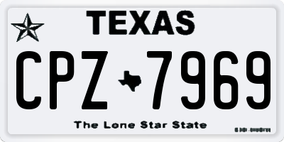 TX license plate CPZ7969