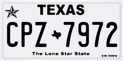 TX license plate CPZ7972