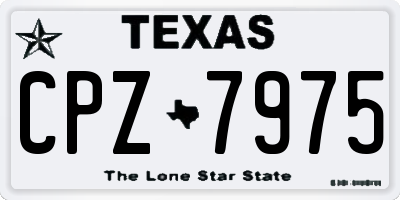 TX license plate CPZ7975