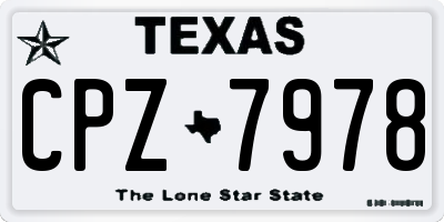 TX license plate CPZ7978