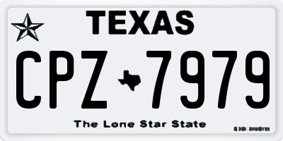 TX license plate CPZ7979