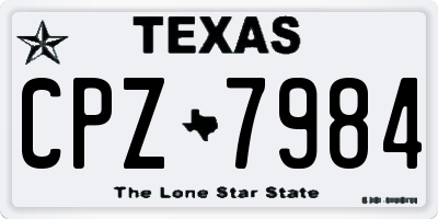 TX license plate CPZ7984