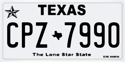 TX license plate CPZ7990