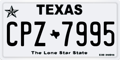TX license plate CPZ7995