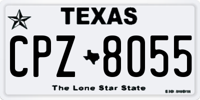 TX license plate CPZ8055