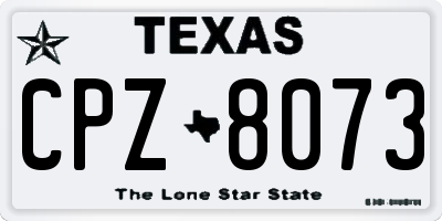 TX license plate CPZ8073