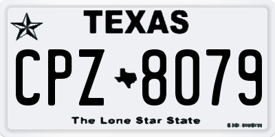 TX license plate CPZ8079