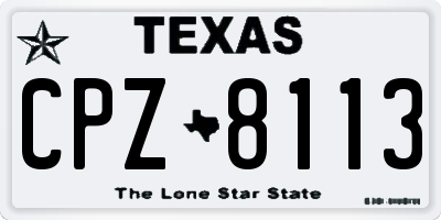 TX license plate CPZ8113
