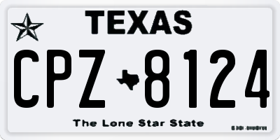 TX license plate CPZ8124