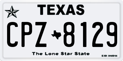 TX license plate CPZ8129