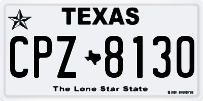 TX license plate CPZ8130