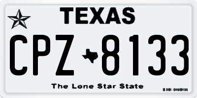TX license plate CPZ8133