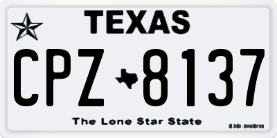 TX license plate CPZ8137
