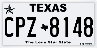 TX license plate CPZ8148