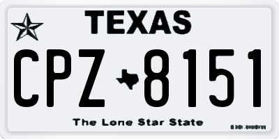 TX license plate CPZ8151