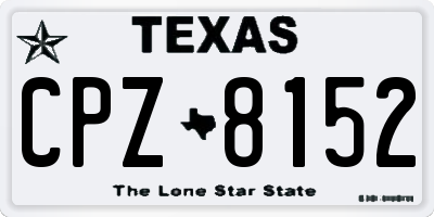 TX license plate CPZ8152