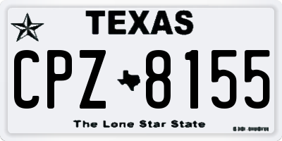 TX license plate CPZ8155