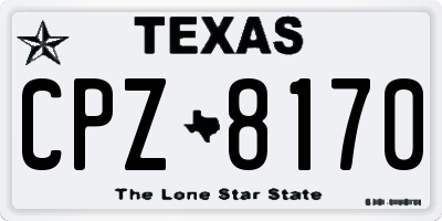 TX license plate CPZ8170