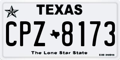 TX license plate CPZ8173