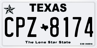 TX license plate CPZ8174