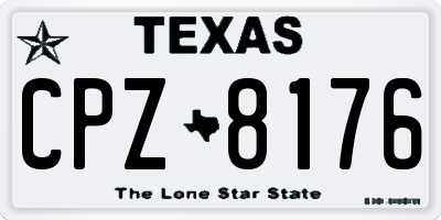 TX license plate CPZ8176