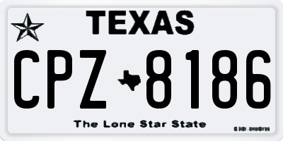 TX license plate CPZ8186