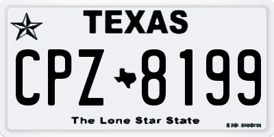 TX license plate CPZ8199