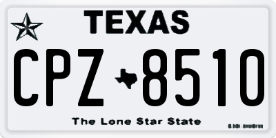 TX license plate CPZ8510