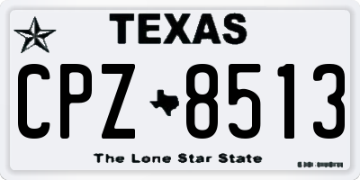TX license plate CPZ8513