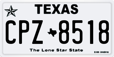 TX license plate CPZ8518