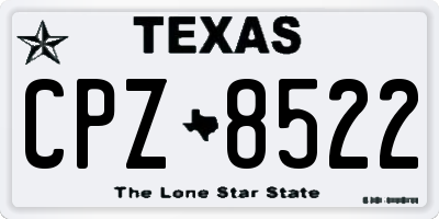 TX license plate CPZ8522