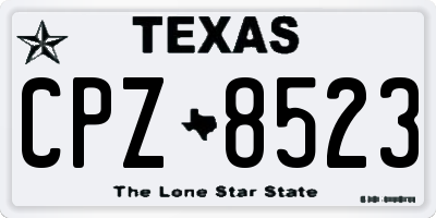 TX license plate CPZ8523