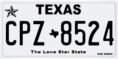 TX license plate CPZ8524