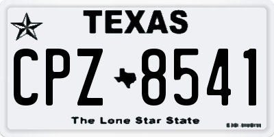 TX license plate CPZ8541