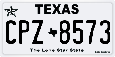 TX license plate CPZ8573