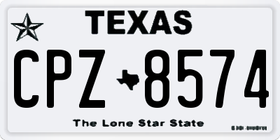 TX license plate CPZ8574