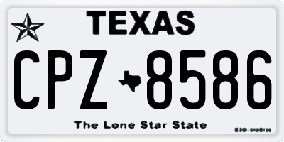 TX license plate CPZ8586