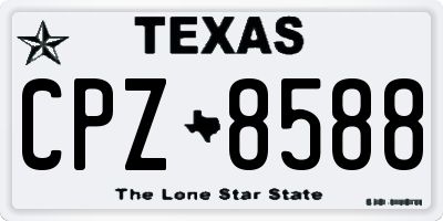 TX license plate CPZ8588