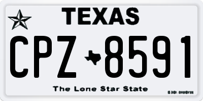 TX license plate CPZ8591