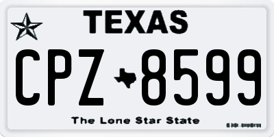 TX license plate CPZ8599