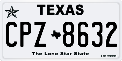 TX license plate CPZ8632