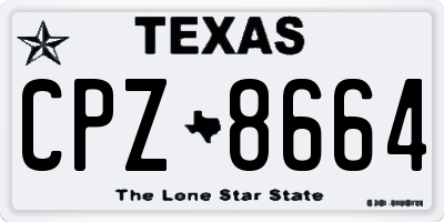 TX license plate CPZ8664