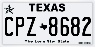 TX license plate CPZ8682