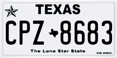 TX license plate CPZ8683