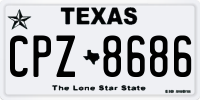 TX license plate CPZ8686
