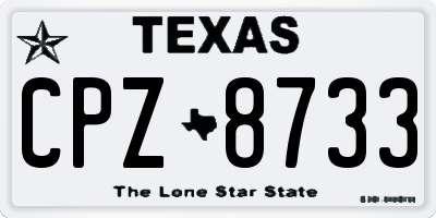 TX license plate CPZ8733